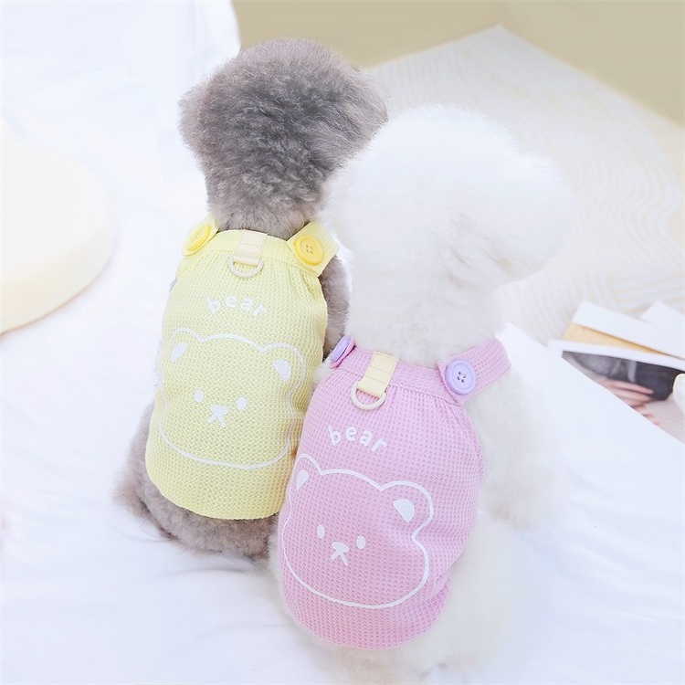 Cute Bear Design Pet Clothes Wholesale Dog Clothes Cool Summer Chinese Crested Dog Clothes