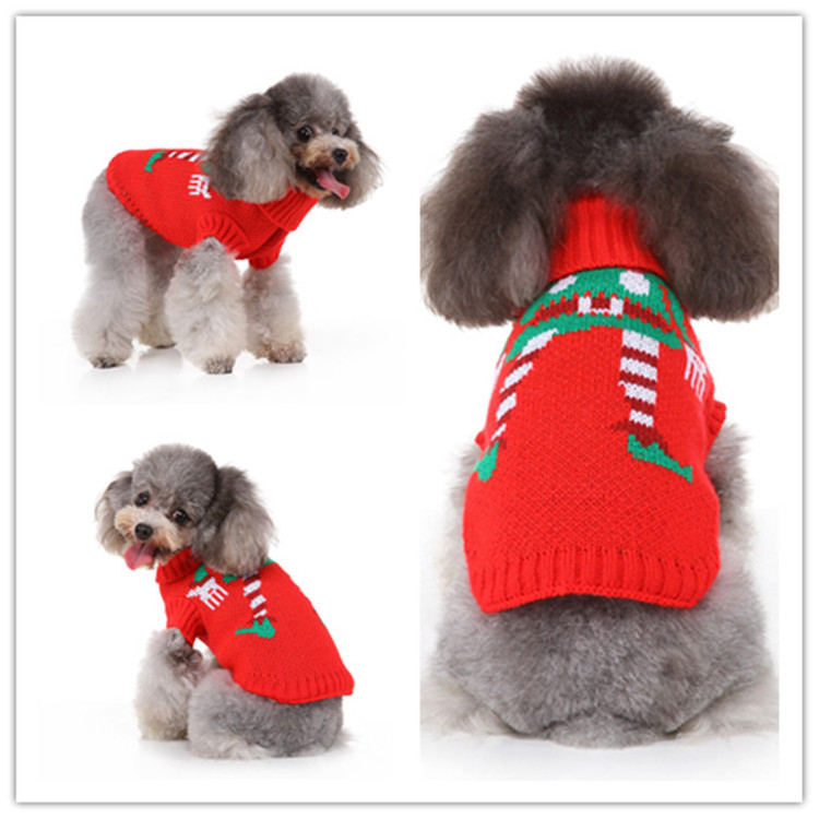 New Product Festival Style Pet Apparel Dog Christmas Sweater Knitted Jumper Sweaters Pets Funny Dog Sweater