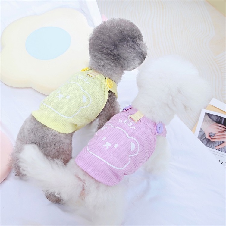 Cute Bear Design Pet Clothes Wholesale Dog Clothes Cool Summer Chinese Crested Dog Clothes