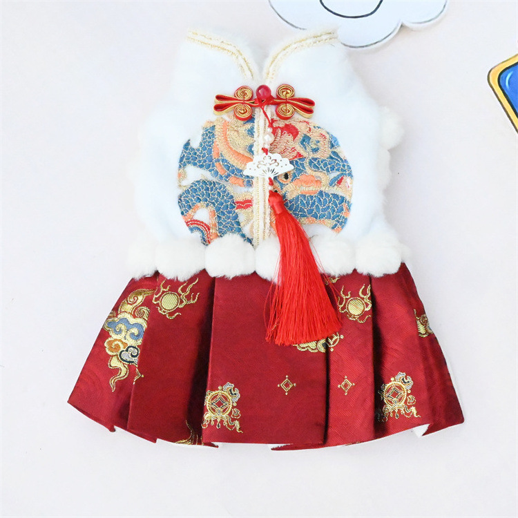 New Design Chinese New Year Pet Clothes Factory Price Custom Pet Apparel Dog Clothes Warm Dog Clothes Bulk