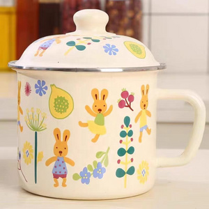 Wholesale enamel cups Home noodle office tea POTS large capacity drinking cups wholesale enamel cups pots