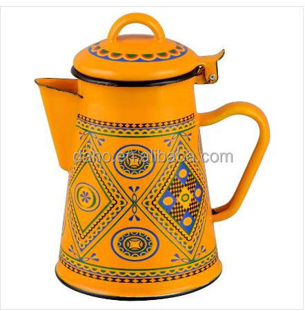 Enamel on Steel Coffee Kettle Outdoor activites Camping / Cabin / RV  Heat coffee tea and water kettle