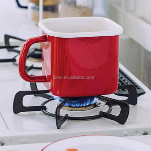 KitchenTableware Square Milk Boiling Pot Fast Food Enamel Noodle Pot High Quality a Pot for Boiling milk