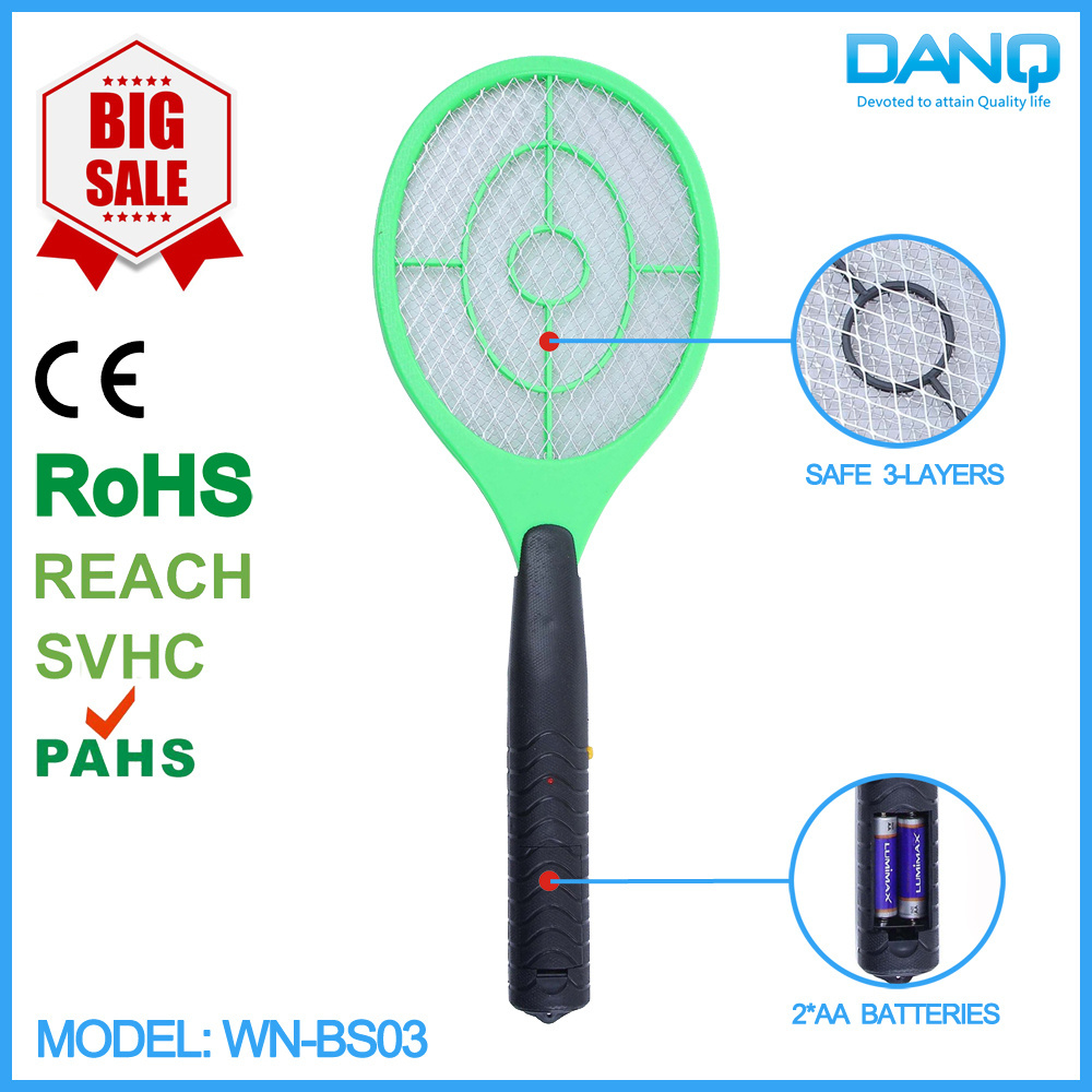 BS03 AA Battery Operated Electronic Mosquito Bat with CE&RoHS