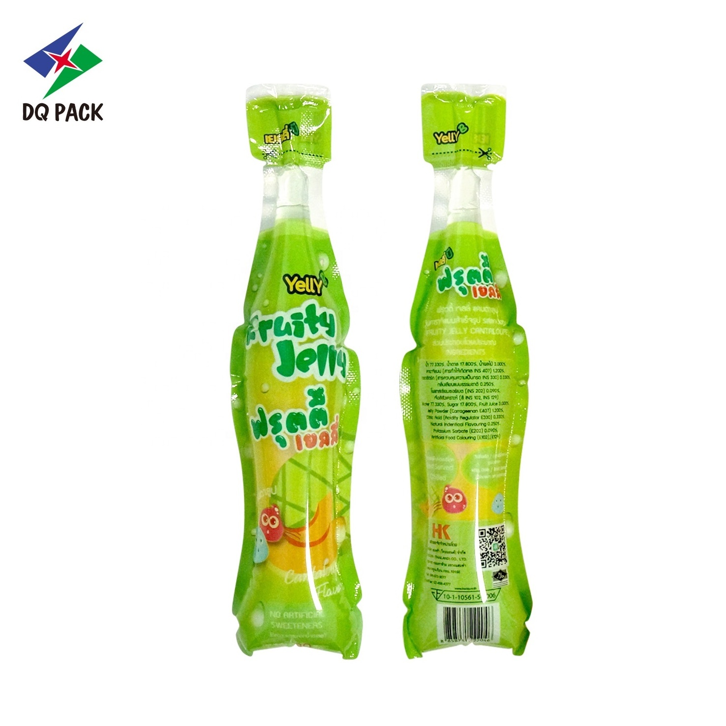 DQ PACK Custom Design  Juice Jelly  packaging bottle shape  Injection pouch plastic mylar bag