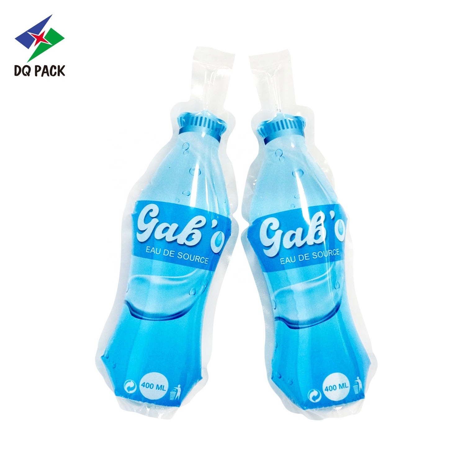 DQ PACK Custom flexible packaging 200ml Bottle Shape Jelly Juice Packaging Bag Pouch