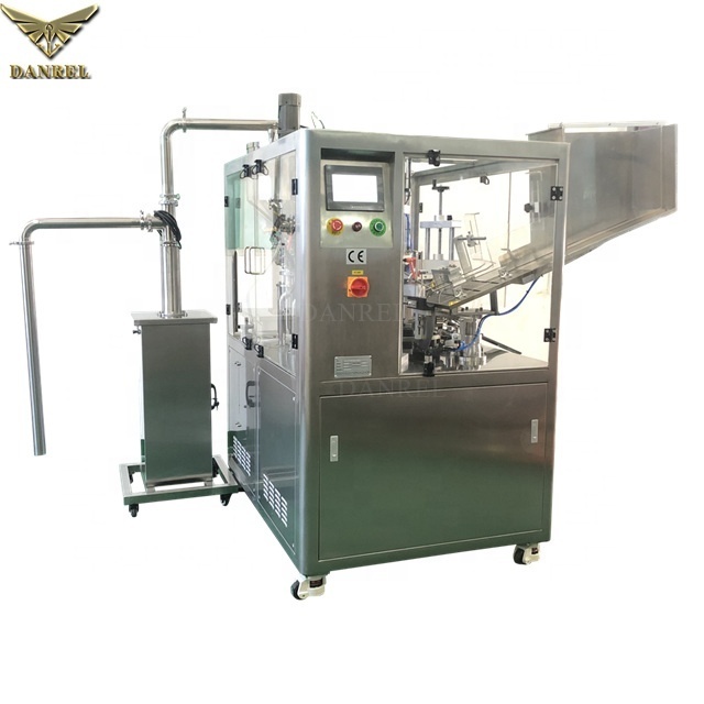 Small Size Shampoo LDPE Tube Closing Semiautomatic Ultrasonic Cosmetic White Hose Sealing Machine with Cutting and Printing