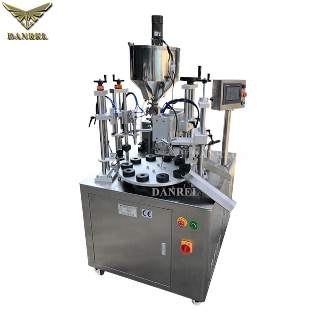 Small Size Shampoo LDPE Tube Closing Semiautomatic Ultrasonic Cosmetic White Hose Sealing Machine with Cutting and Printing