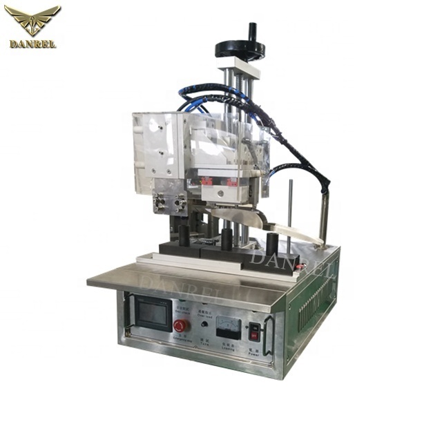 Small Size Shampoo LDPE Tube Closing Semiautomatic Ultrasonic Cosmetic White Hose Sealing Machine with Cutting and Printing