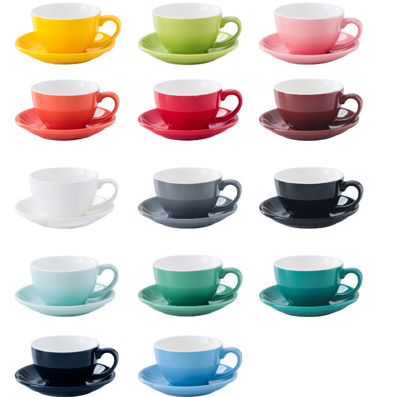 300CC Coffee Cup Set Coffee  Saucer Cappuccino Cup cup and saucer set porcelain