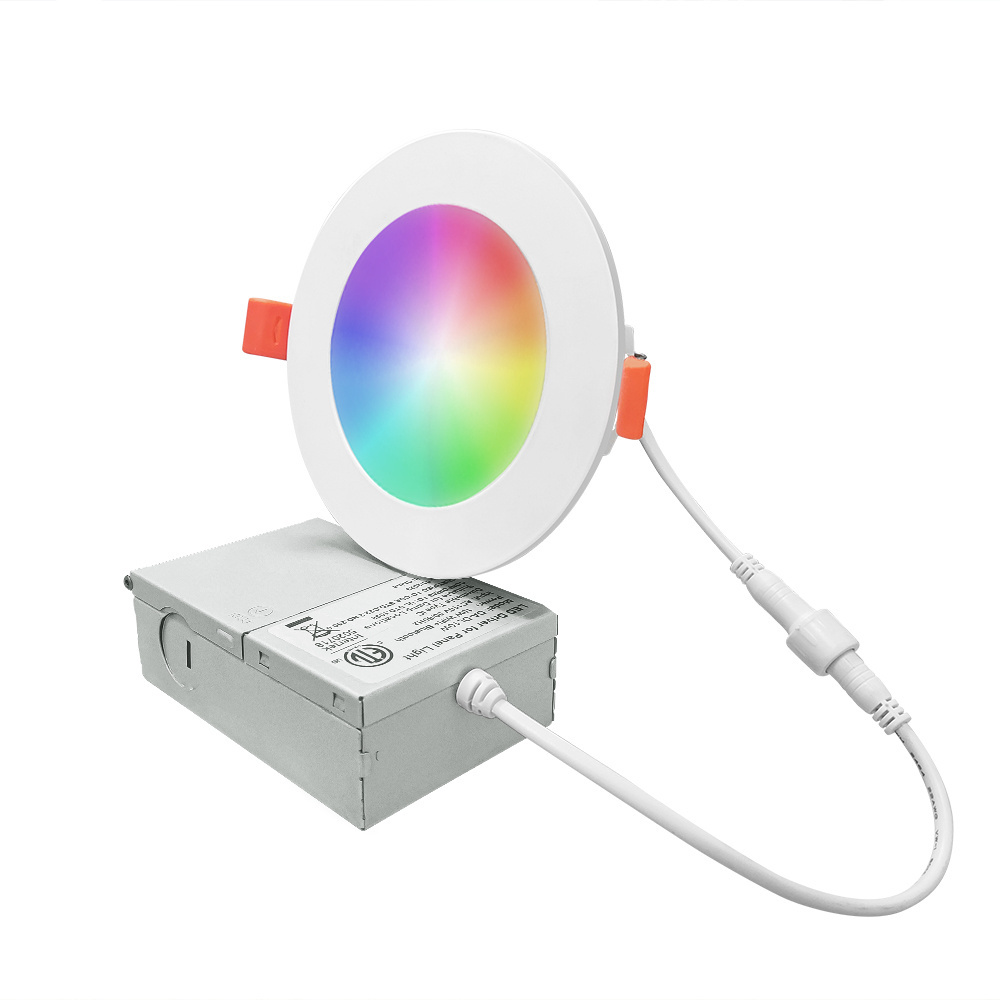 IC Rated Round 6inch WiFi Color Change Ultra Thin RGB LED Panel Light