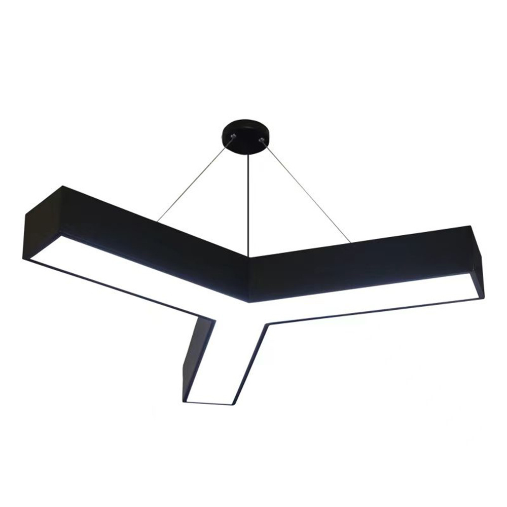 Office Gym Lobby Light Decoration  24W 3000K 4000K 5000K Y-shaped Ceiling LED Pendant Light