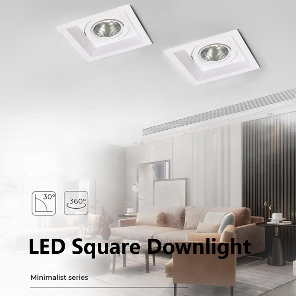 DANS Adjustable 9W CCT Selectable  Residence Ceiling Light IP44 AC247V Square Recessed Downlight