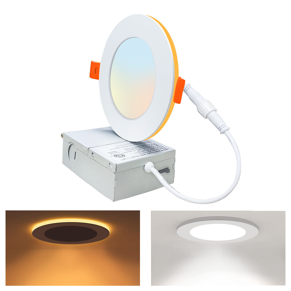 0nline Hot Sale CCT Selectable Cozy Light at Midnight Recessed 4 inch 9W Slim Panel Light with Night Mode