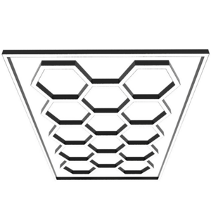 Hexagonal LED Honeycomb Auto Car Repair Wash Equipment Luminaire 680W LED Washing Car Lights