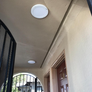 Smart Ceiling Light Tricolor Surface Mounted 6inch Round Motion Sensor Panel Light for Staircase Hallway Porch Corridor