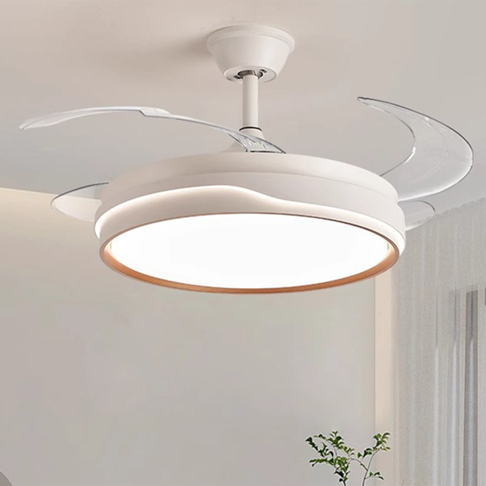 Smart Furniture Integrated Blowing Lighting Intelligent Timing Remote Control 3-blade Ceiling Fan Light