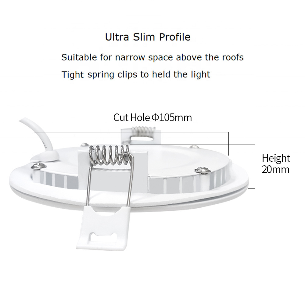 Air-tight ETL WIFI RGB 5CCT  12w led pot lights  celling dimmable led panel light with junction box