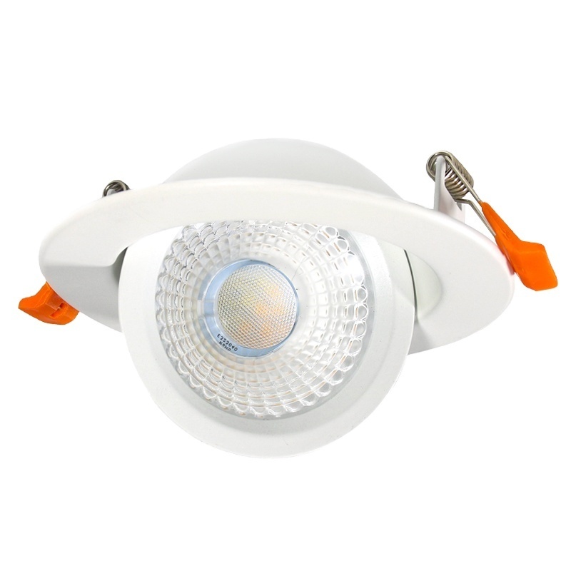 3cct 5cct gimbal 360 degree rotation etl ce 4 inch 9w IP44 recessed round led panel light with swivel led gimbal downlight