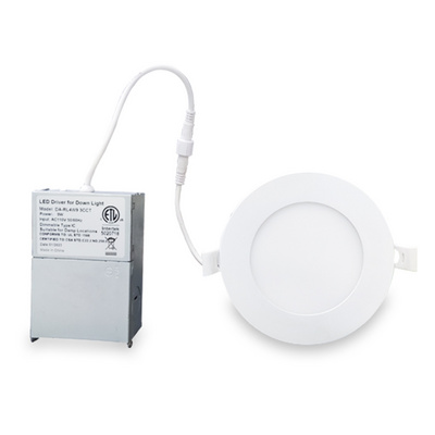 CCT 4'' tunable  round led ceiling downlight  slim flat recessed led panel light with junction box