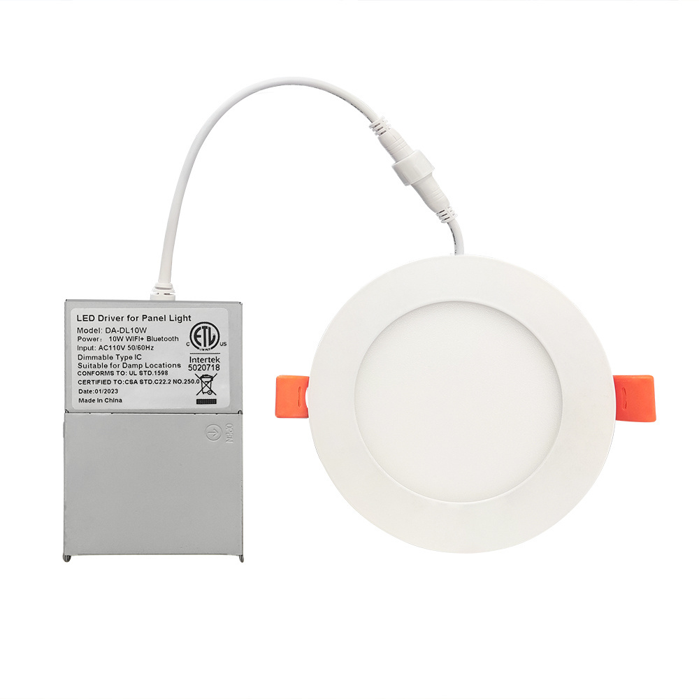 Top Selling Energy Star ETL 6 Inch9W 5CCT No Flicker Dimmable Recessed Round Ultra Slim Led Panel Lights Ceiling