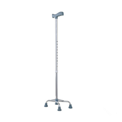 Cheap medical blind lightweight aluminium alloy four-legged crutch handy stick walking cane for old people