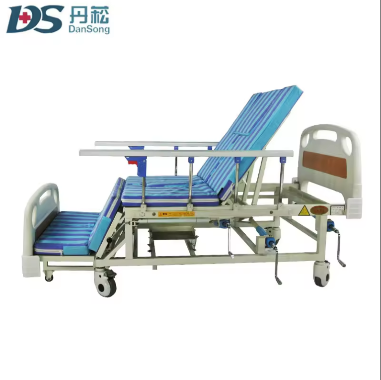 Hospital Furniture Paralyzed Patients Care Therapy Multi Functional 3 crank Manual Nursing Hospital Bed