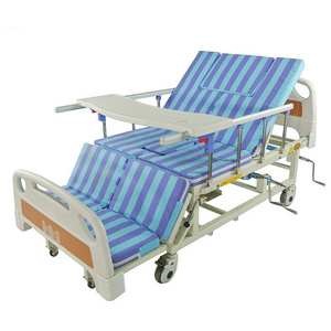 Medical Equipment Therapy Multi Functional 3 crank Manual Nursing Hospital Bed With Mattress