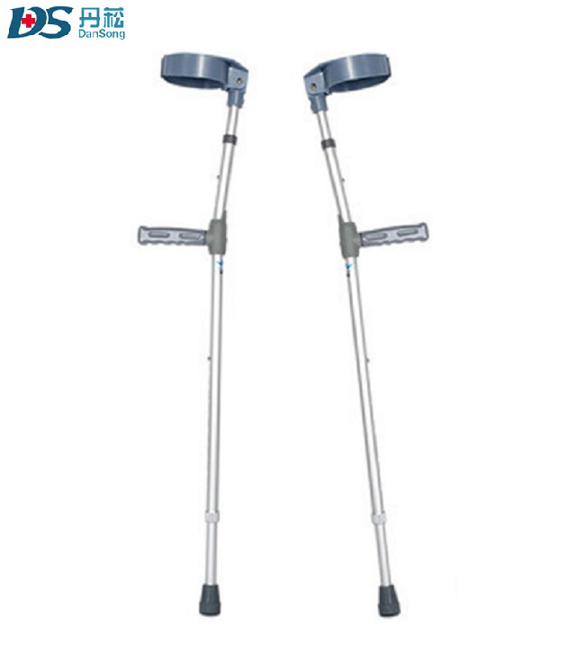 Height Adjustable Disabled Aluminum Elbow Crutch Lightweight Cane Walking Stick For Disabled