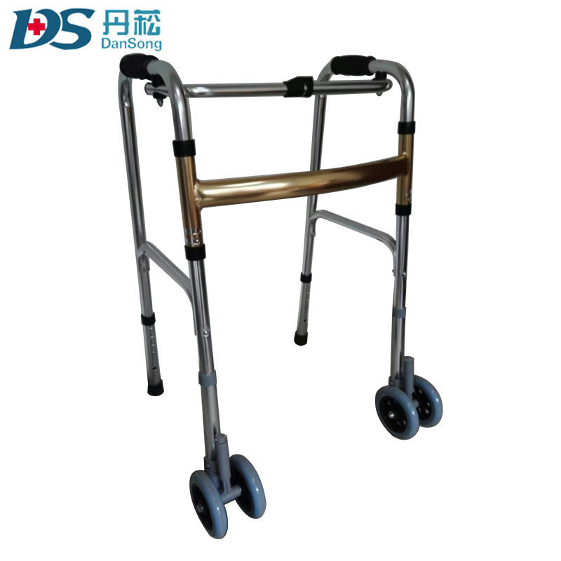 Foldable Adult Physical Therapy elder standing walker with castors