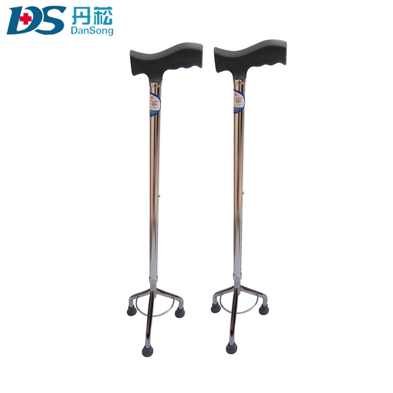 Handicapped 3 legs Adjustable Tripod Walker Stick & Cane Folding Walking Stick Walking cane for Elderly people