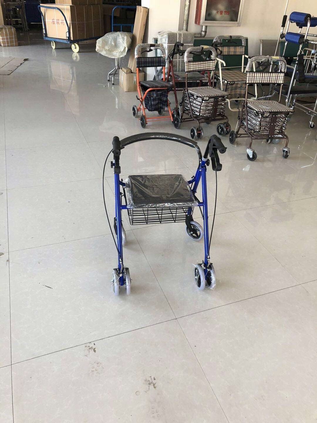 Adjustable senior 4 round removeable upright Aluminum Japan old people shopping cart rollator walker with seat