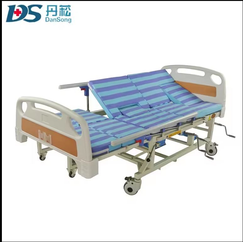 Hospital Furniture Paralyzed Patients Care Therapy Multi Functional 3 crank Manual Nursing Hospital Bed