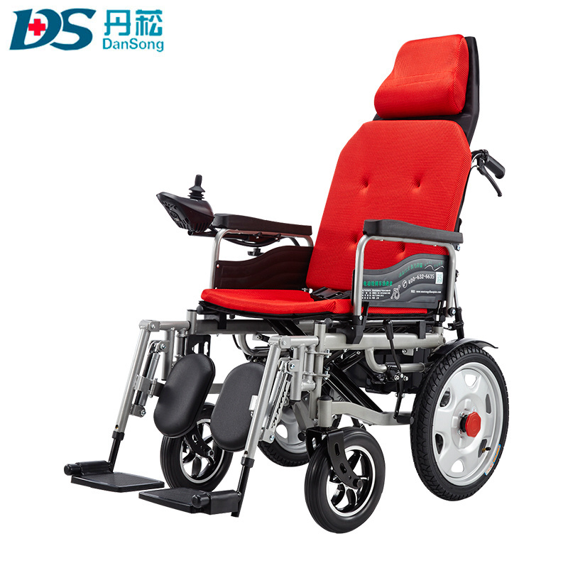 Factory Wholesale Handicapped Reclining Wheel Chair Lying Down Electric Wheelchair