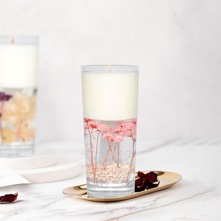 crystal  gel wax floral flower jelly wax scented candles