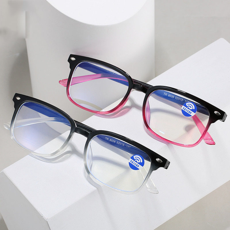 Wholesale Plastic Relaxing Presbyopic Reading Glasses Modern Fashion Rectangular Tr90 Optical Eyeglasses Frames