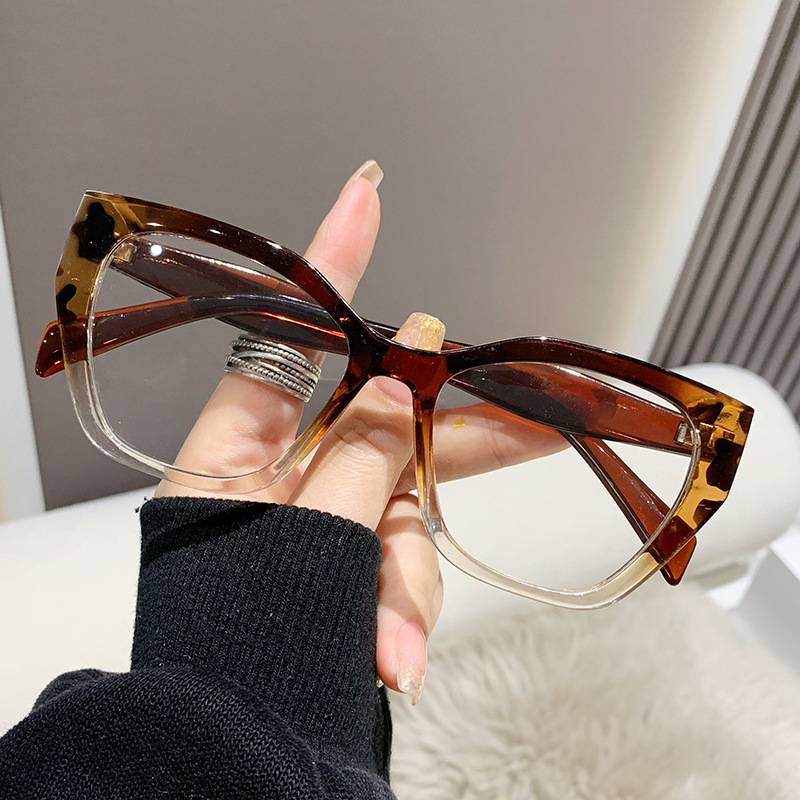 Photo Gray Anti Reflet Cat Eye Eyeglasses Frame Women's Fashion Metal Optical Eyewear Blue Antireflective Photochromic Glasses