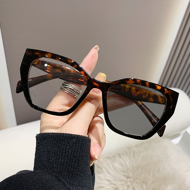 Photo Gray Anti Reflet Cat Eye Eyeglasses Frame Women's Fashion Metal Optical Eyewear Blue Antireflective Photochromic Glasses