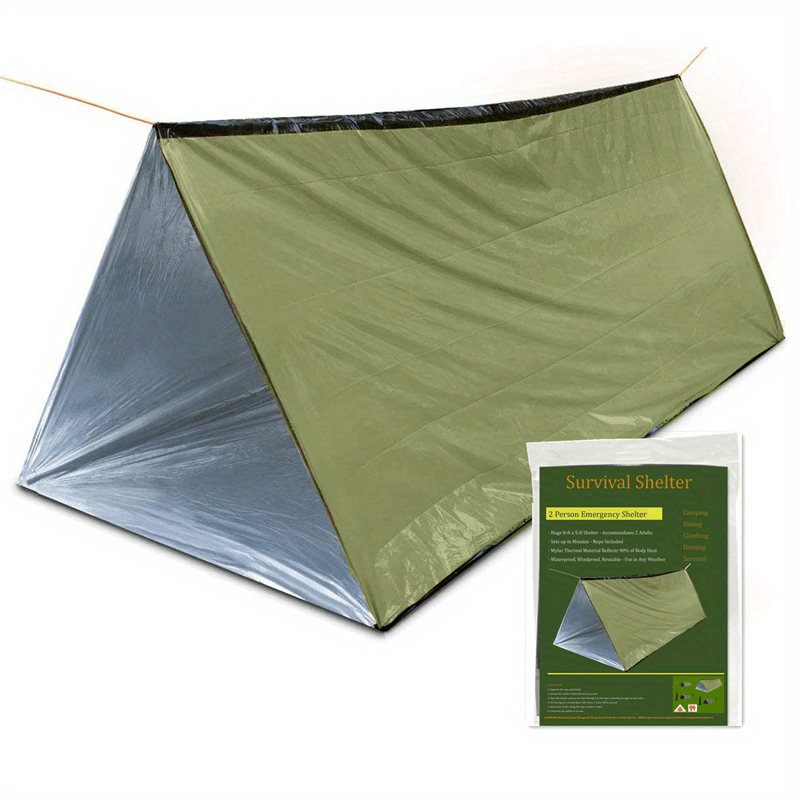 Life Tent Emergency Survival Shelter 2 Person Emergency Shelter Tent Use As Survival Tube Tent for Camping Hiking