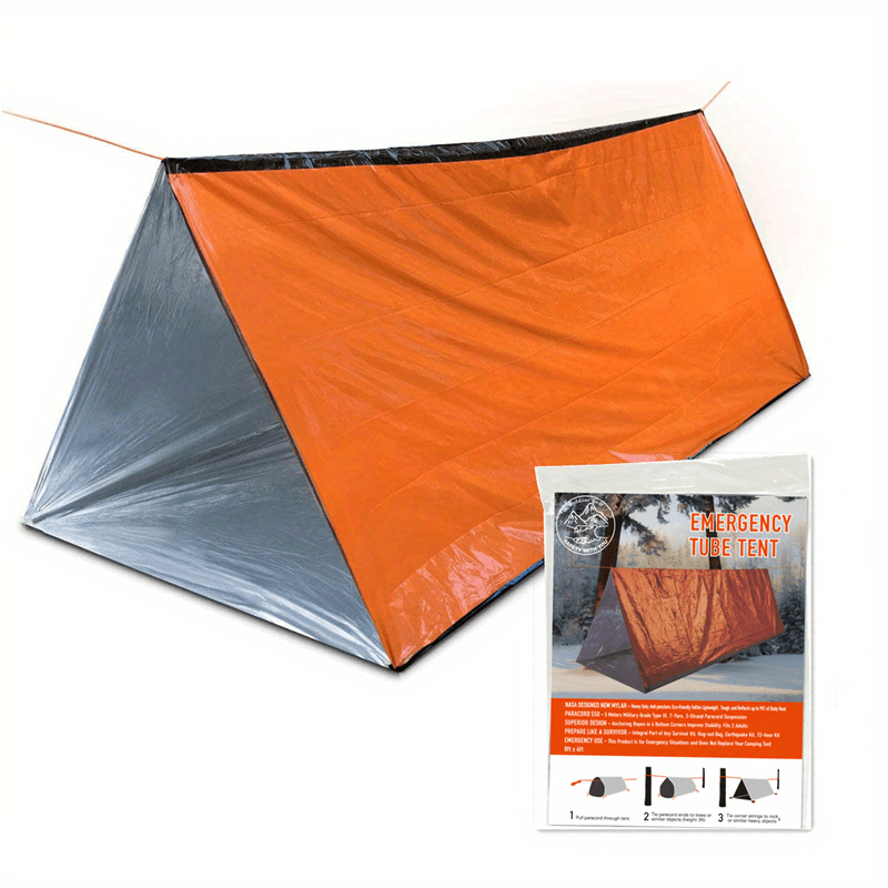 Life Tent Emergency Survival Shelter 2 Person Emergency Shelter Tent Use As Survival Tube Tent for Camping Hiking