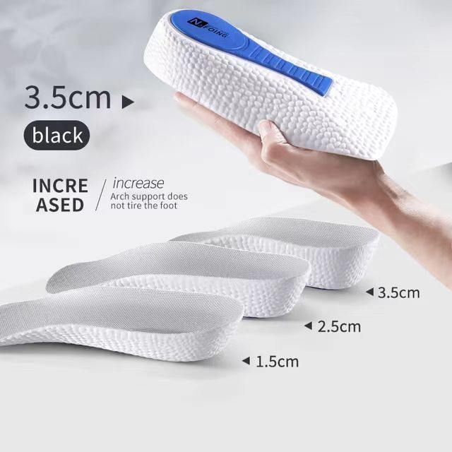 Hot Selling 1.5-3.5cm Height Increase Shoe&Sneaker Insoles Invisible Shock Absorption Soft Comfortable Heel Lift Foot Pads