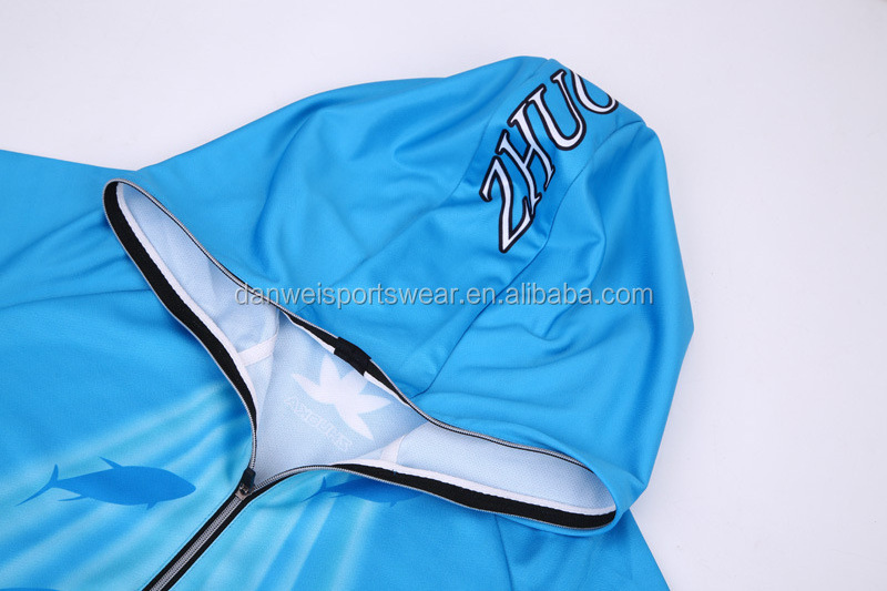 custom blank polyester upf 50 fishing shirt with hood