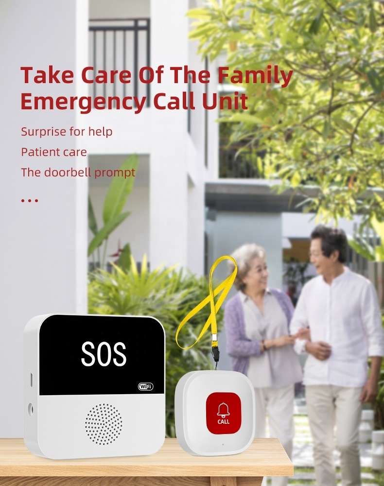 High Quality WIFI Hospital Alarm Portable Button Elderly Wireless SOS Emergency Alert Bell Call System for Patient&Old People