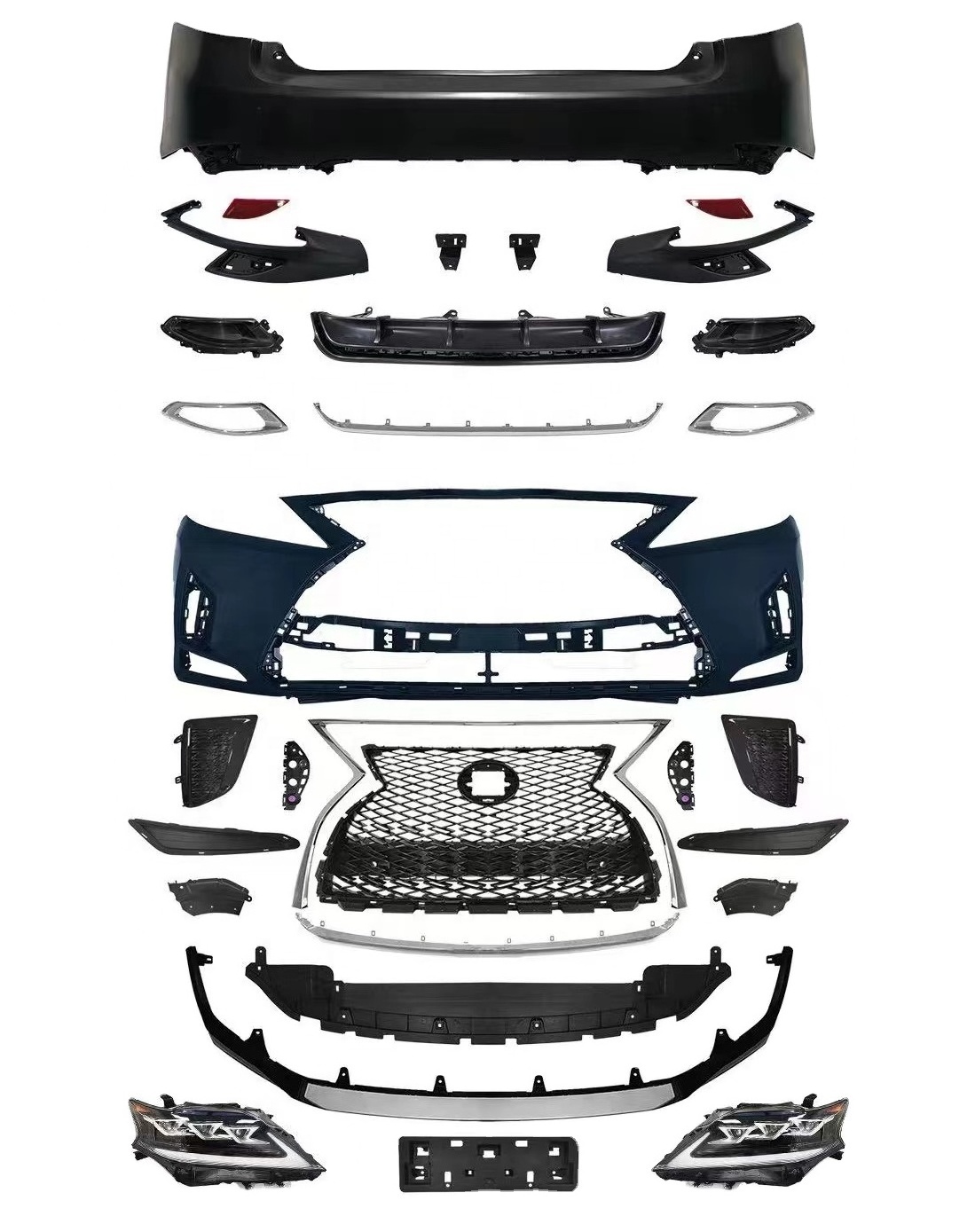 Auto body kits include bumper For Lexus RX 2010-2015 upgrade to 2020 style body kit