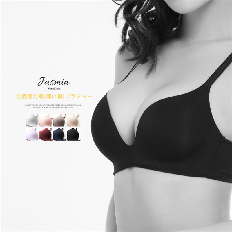 Women Push Up Bra No Wire Brassiere A B Cup Underwear Sexy Bra Three Quarters 3/4 Cup Lingerie Thin Soft Sexy Seamless Bras