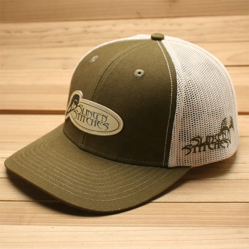 custom yupoong gorras 6-panel mesh baseball cap olive russell richardson 112 trucker hats with sewn pu leather patch