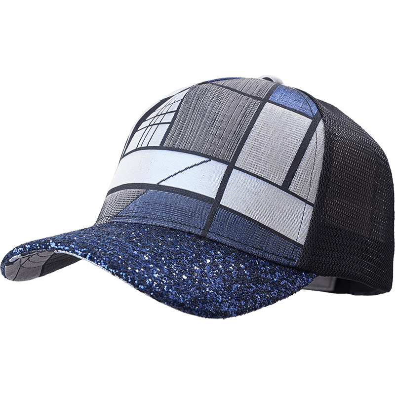 wholesale hot sale stylish multi colored plaid truck mesh cap beach trucker hat for women