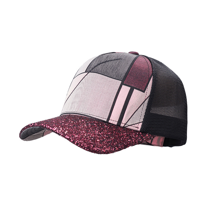 wholesale hot sale stylish multi colored plaid truck mesh cap beach trucker hat for women