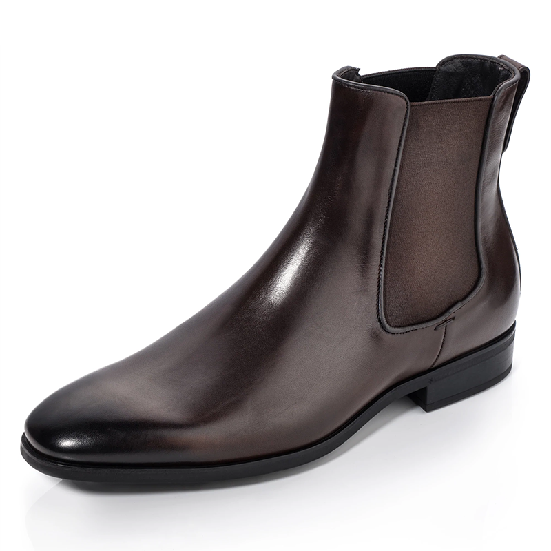 Factory wholesale genuine leather chelsea boot men leather boots for men