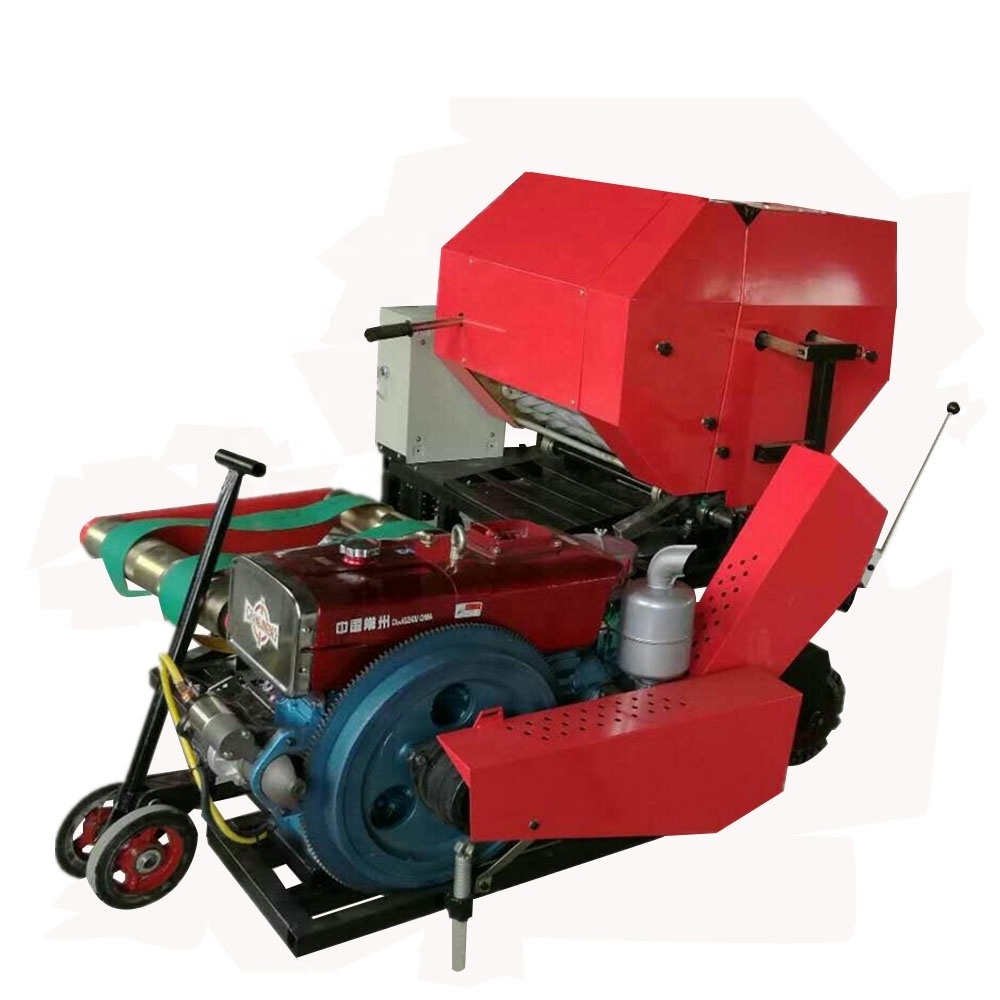 Mini Automatic Diesel Engine Hay Baler For Sale